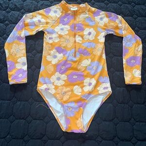 Zara Vibrant Orange and Purple Rashguard Swimwear